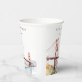 Gobelets En Papier San Francisco Golden Gate Bridge Landscape Wedding (Droite)