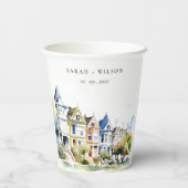 Gobelets En Papier San Francisco Painted Ladies Landscape Wedding (Verso)