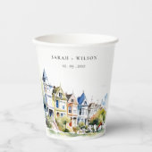 Gobelets En Papier San Francisco Painted Ladies Landscape Wedding (Recto)