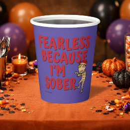 Gobelets En Papier Sans peur parce que je suis sobre | Soirée Hallowe