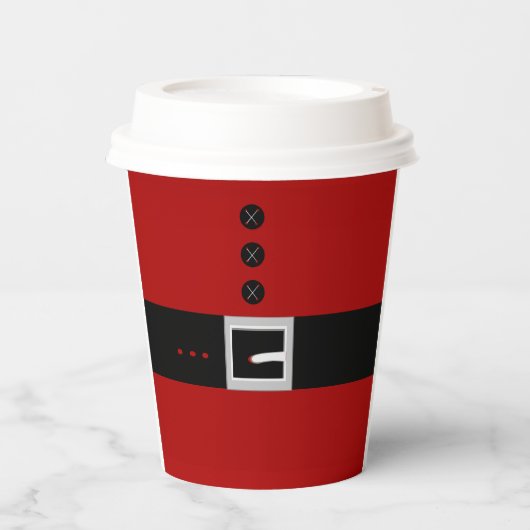 Gobelets En Papier Santa Belly Paper Cup  (Recto)