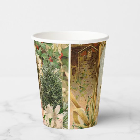 Gobelets En Papier Santa Claus Noël Antiquité Belle Art (Droite)