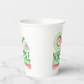 Gobelets En Papier Santa Clause Pôle Nord Chocolat chaud (Gauche)