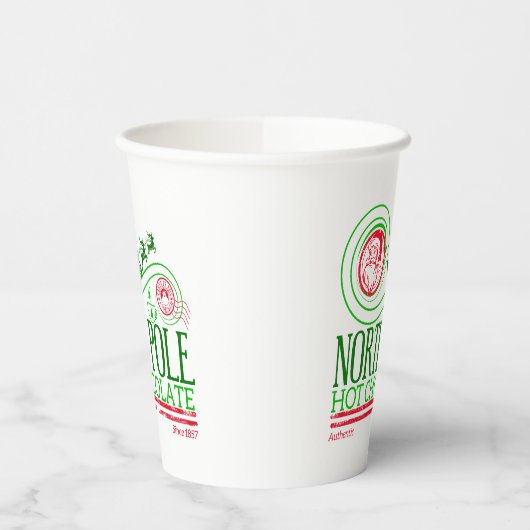 Gobelets En Papier Santa Clause Pôle Nord Chocolat chaud (Gauche)