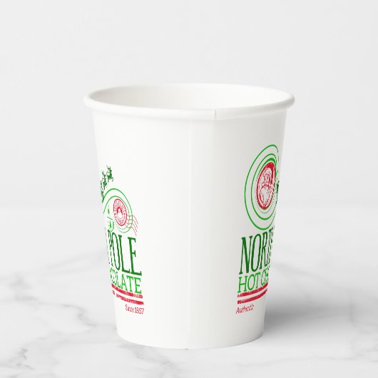 Gobelets En Papier Santa Clause Pôle Nord Chocolat chaud (Droite)