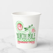 Gobelets En Papier Santa Clause Pôle Nord Chocolat chaud (Recto)