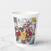 Gobelets en papier Santa Strike (Recto)