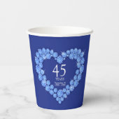 Gobelets En Papier Sapphire mariage anniversaire personnalisé photo b (Verso)