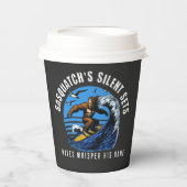 Gobelets En Papier Sasquatch's Silent Sets Surfing Bigfoot Black (Recto)