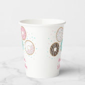 Gobelets En Papier Saupoudrer de beignes roses Anniversaire (Gauche)