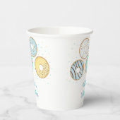 Gobelets En Papier Saupoudrer de beignets bleus Anniversaire (Gauche)