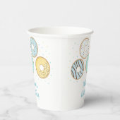 Gobelets En Papier Saupoudrer de beignets bleus Anniversaire (Droite)