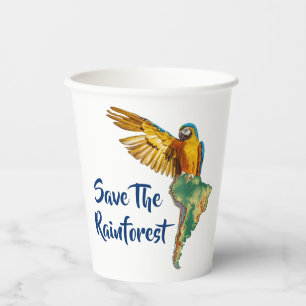 Gobelets En Papier Sauver la forêt tropicale