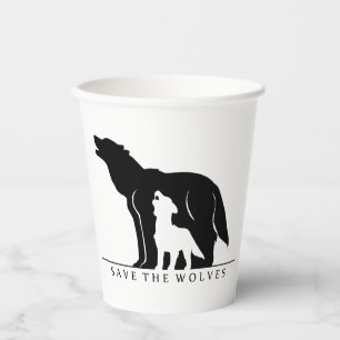Gobelets En Papier Sauvez la coupe de papier des loups