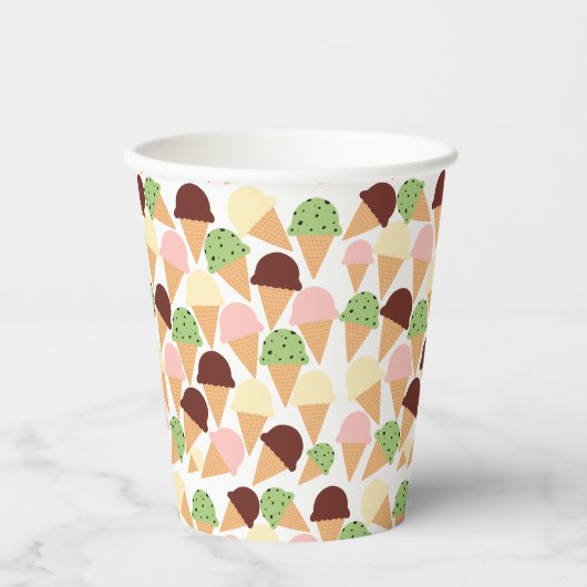 Gobelets En Papier Saveurs de glace (Recto)