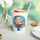 Gobelets En Papier Saxophone Player Musicien