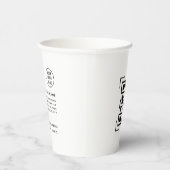 Gobelets En Papier Scan Code QR | Logo Professionnel d'Entreprise (Droite)