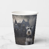 Gobelets En Papier Scandale d'Halloween Schnauzer Miniature (Verso)