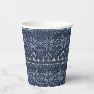 Gobelets En Papier Scandinave, tasse de papier tricot
