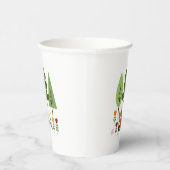 Gobelets En Papier Scandinavian Style Fox Flowers Trees Illustration (Droite)