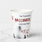 Gobelets En Papier Scary Bloody Halloween Costume Party Blanc (Verso)
