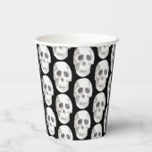 Gobelets En Papier Scary Scull Black & White Pattern (Verso)