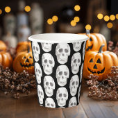Gobelets En Papier Scary Scull Black & White Pattern