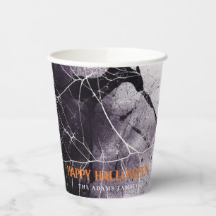 Gobelets En Papier Scary Spider Web Happy Halloween Nom personnalisé