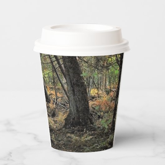 Gobelets En Papier Scène de forêt automnale (Recto)