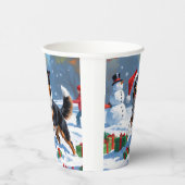 Gobelets En Papier Scène de Noël australienne Kelpie (Droite)