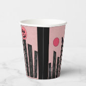 Gobelets En Papier Scène d'Halloween avec tasses de papier rose (Droite)