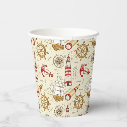 Gobelets En Papier Scène Océanique (Droite)