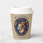 Gobelets En Papier Scène traditionnelle de la Nativité de Noël (Verso)