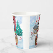 Gobelets En Papier Schnauzer Chien dans la neige Maison de Chien de N (Gauche)