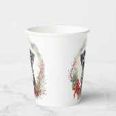 Gobelets En Papier Schnauzer Christmas Wreath Festive Pup (Gauche)