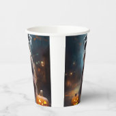 Gobelets En Papier Schnauzer d'Halloween avec la peur Citrouille (Gauche)