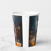 Gobelets En Papier Schnauzer d'Halloween avec la peur Citrouille (Droite)