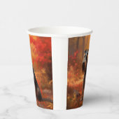 Gobelets En Papier Schnauzer en automne Leaves Fall Inspire (Droite)