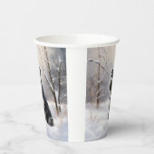 Gobelets En Papier Schnauzer Miniature Laisser neiger Noël (Gauche)