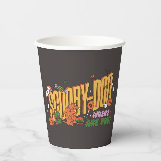 Gobelets En Papier Scooby-Doo Halloween Snack Logo (Recto)