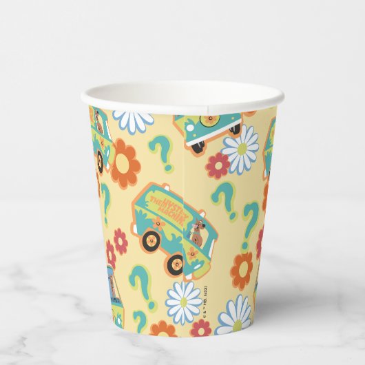 Gobelets En Papier Scooby-Doo Mystery Motif de fleurs (Droite)