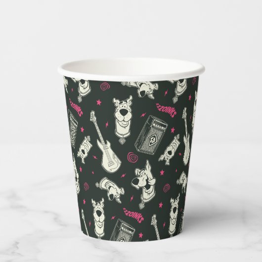 Gobelets En Papier Scooby Doo Punk Guitare et Motif Amp (Verso)