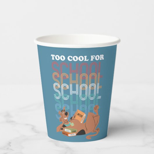 Gobelets En Papier Scooby Doo Trop Cool Pour L'École (Verso)