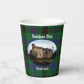 Gobelets En Papier Scottish Davidson Clan Castle Tartan (Verso)