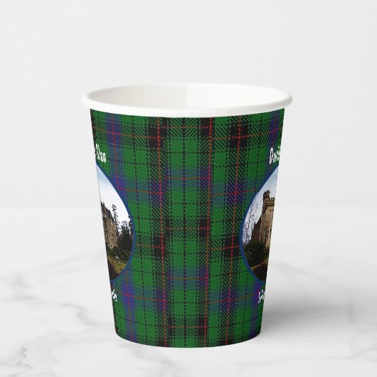 Gobelets En Papier Scottish Davidson Clan Castle Tartan (Gauche)