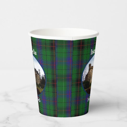 Gobelets En Papier Scottish Davidson Clan Castle Tartan (Droite)