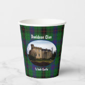 Gobelets En Papier Scottish Davidson Clan Castle Tartan (Recto)