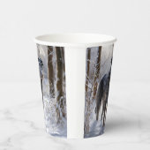 Gobelets En Papier Scottish Deerhound Laissez-le neiger Noël (Droite)