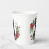 Gobelets En Papier Scottish Terrier Christmas Wreath Festive Pup (Droite)