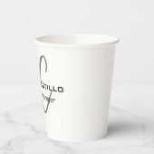 Gobelets En Papier Script de calligraphie Monogramme moderne professi (Gauche)